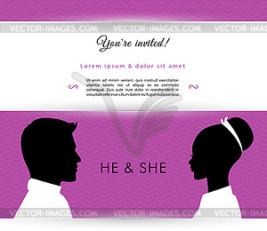 He & She - vector clipart