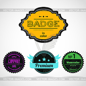 Color badges - vector clipart / vector image