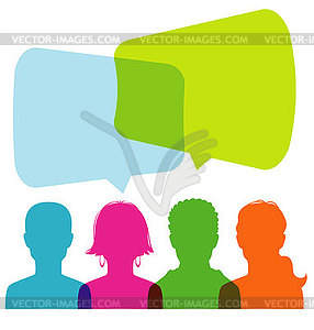 Dialog people - vector clip art