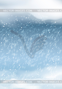 Abstract Winter Snowfall Background - vector clipart