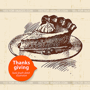 Vintage Thanksgiving Day - vector image