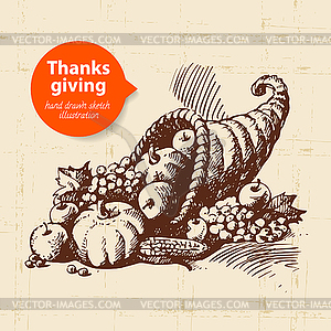 Vintage Thanksgiving Day - vector image