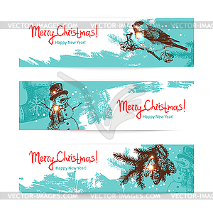 Set of Christmas banners. s - vector image