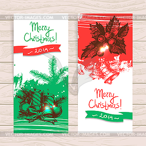 Set of Christmas banners. s - vector clip art