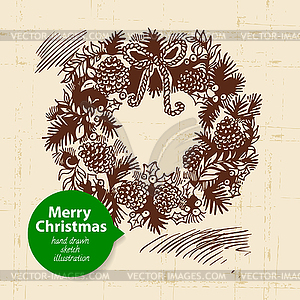 Christmas background with - vector image