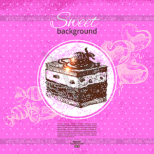 Vintage sweet background. . Menu for rest - vector EPS clipart