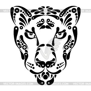 Panther tattoo, symbol decoration - vector clipart