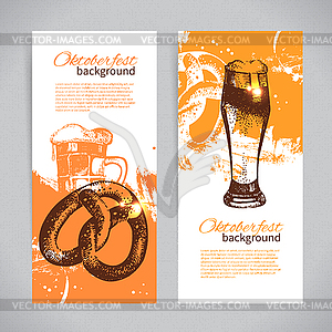 Banners of Oktoberfest beer design. s. Sp - vector image