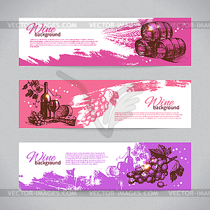 Banners of wine vintage background. s - vector clip art