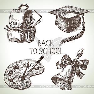 School object set. Back to school - vector image