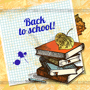 Back to school design. vintage background - vector clipart