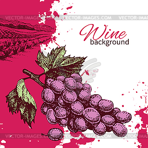 Wine vintage background. . Splash blob re - vector clipart