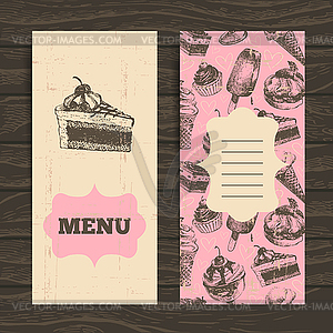 Menu for restaurant, cafe, bar, coffeehouse. Vintag - vector image