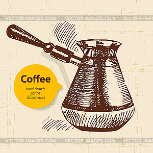 Vintage coffee background - vector image