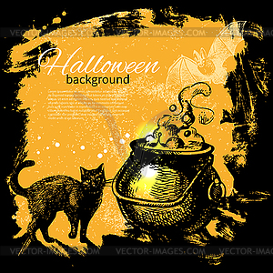 Halloween background - color vector clipart