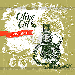 Vintage olive background - vector image