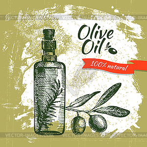 Vintage olive background - vector image