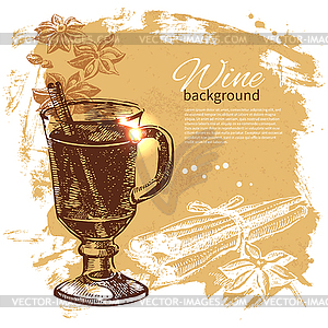 Mulled vintage background - vector clipart / vector image