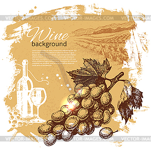 Wine vintage background. . Splash blob re - vector clipart