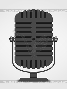 Microphone Silhouette - vector image