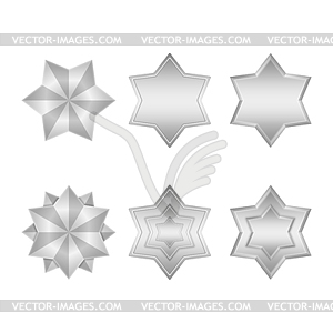 Серебро Иконы звезды - иллюстрация в векторе