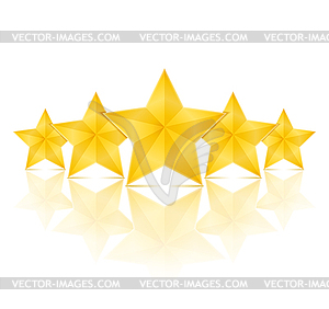 Пять звезд - стоковое векторное изображение