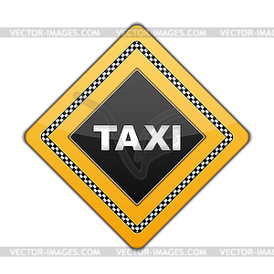 Taxi Sign - vector clip art