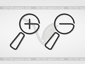 Знаки плюс и минус - клипарт в векторном виде