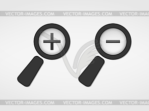 Zoom Icons - vector image