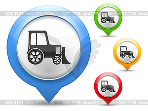 Tractor Icon - vector image