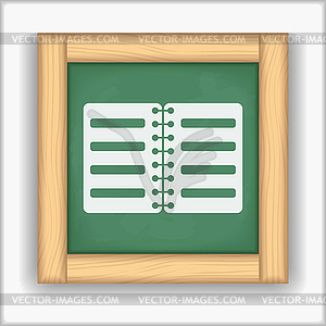 Notebook Icon - color vector clipart