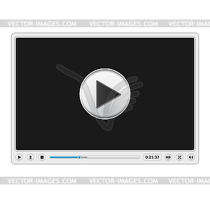 Video Player Template - stock vector clipart
