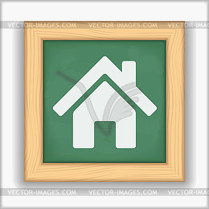 Дом значок - векторный рисунок