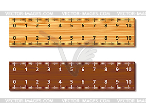Wooden Rulers - royalty-free vector clipart