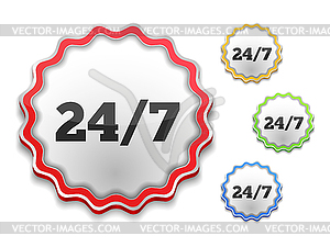 24/7 Icon - vector image