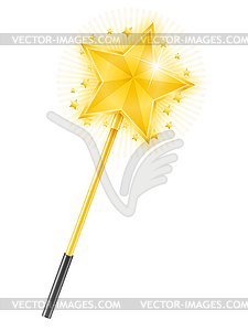 Magic Wand - color vector clipart