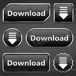 Download Buttons - vector clipart