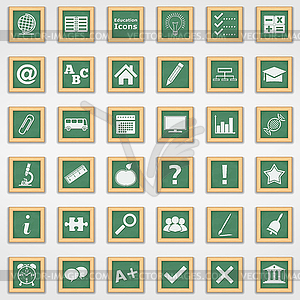 Education Icons - vector image