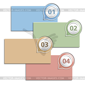 Четырех баннеров с числами - изображение в векторе / векторный клипарт