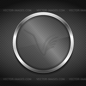 Glass Board on Metal Background - vector image
