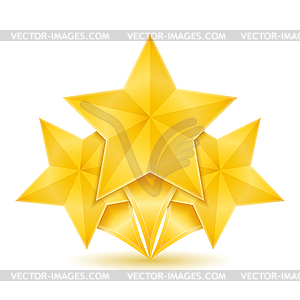 Three Golden Stars - vector clipart