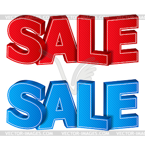 Red and Blue Sale - vector clipart