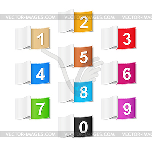 Numbers Set - color vector clipart