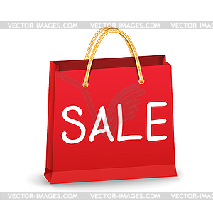 Red Shopping Bag - vector image