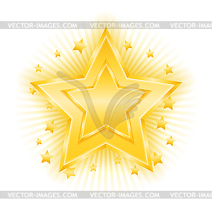 Golden Star - vector image