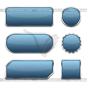 Blue Web Buttons - vector clipart