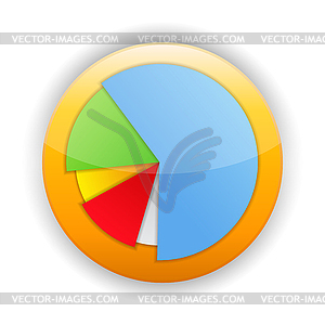 Pie Chart Icon - vector image