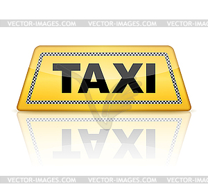 Taxi Sign - vector clip art