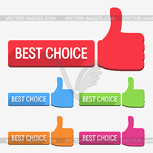 Best Choice Label, Flat Design - vector clip art