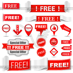 Free Labels - vector clipart